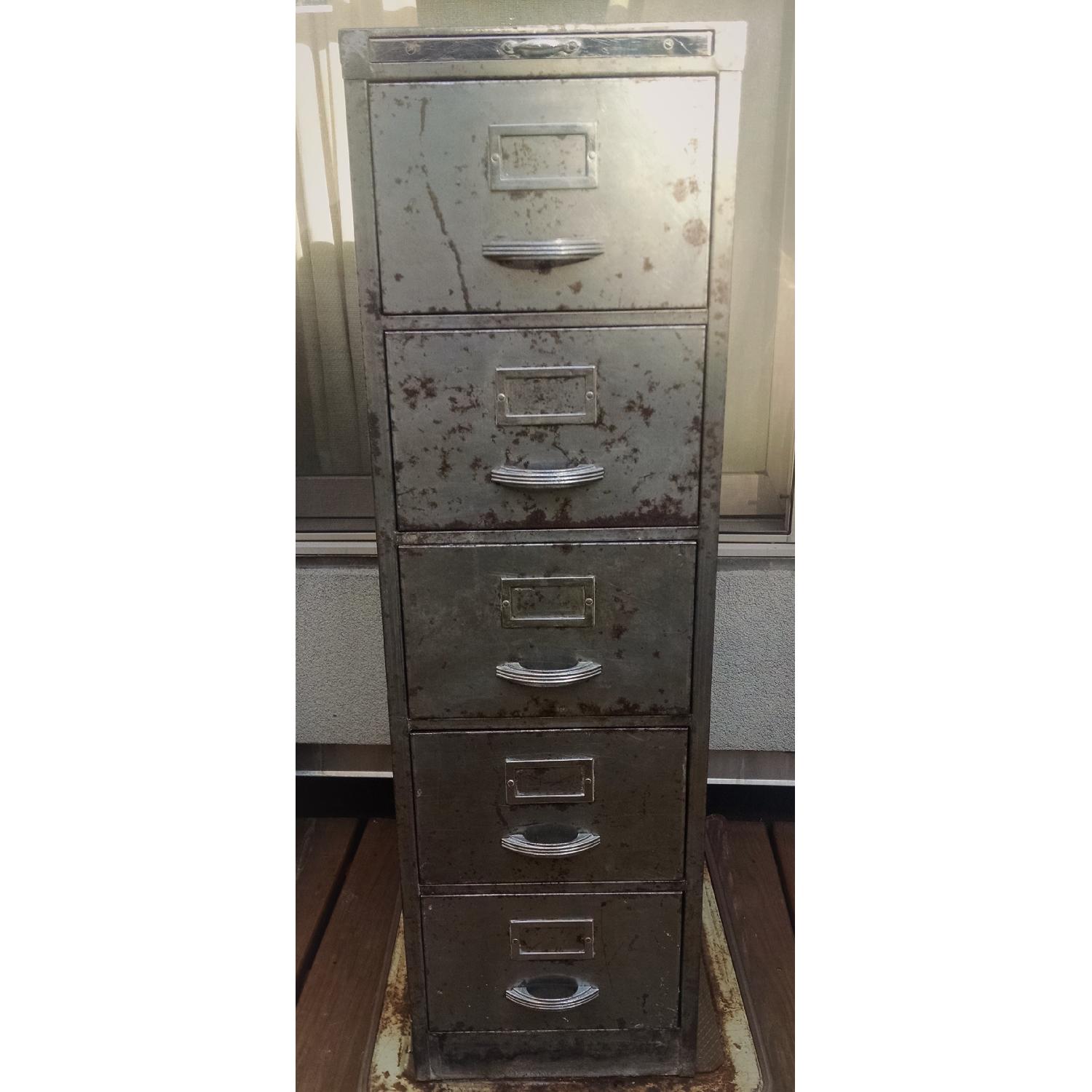 Vintage Industrial 5 Drawer Steel Cabinet - image-3
