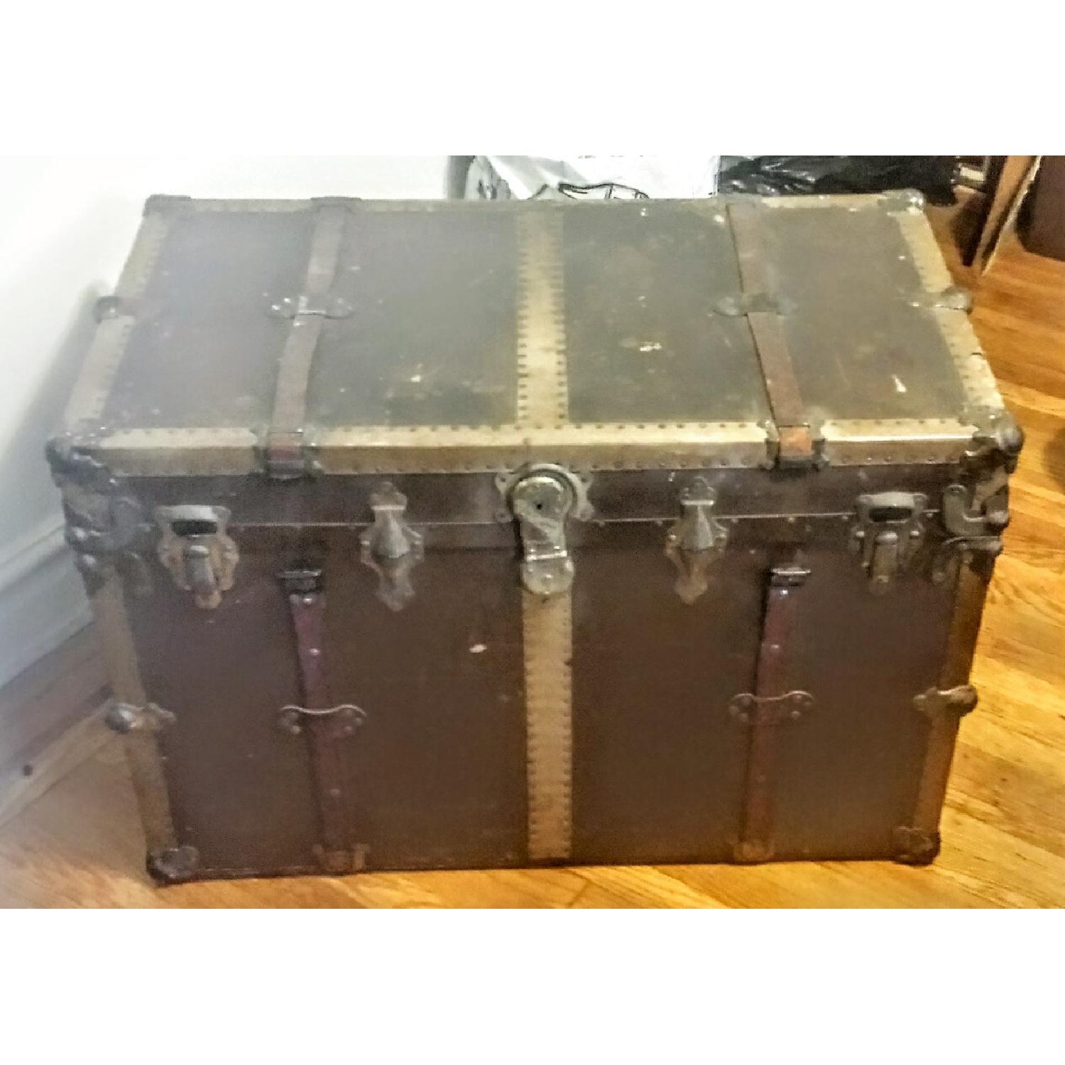 Antique Steamer Trunk - image-1