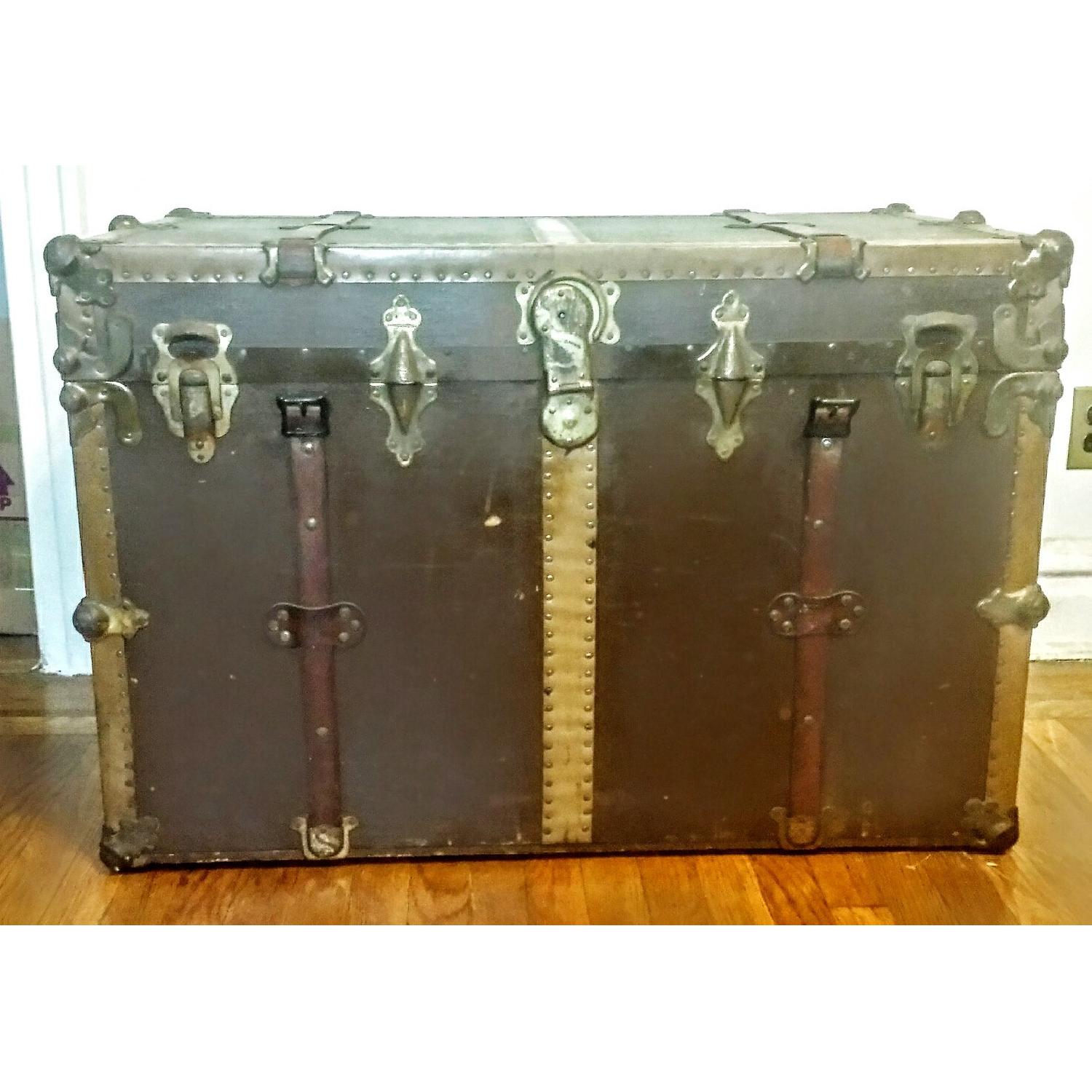 Antique Steamer Trunk - image-2