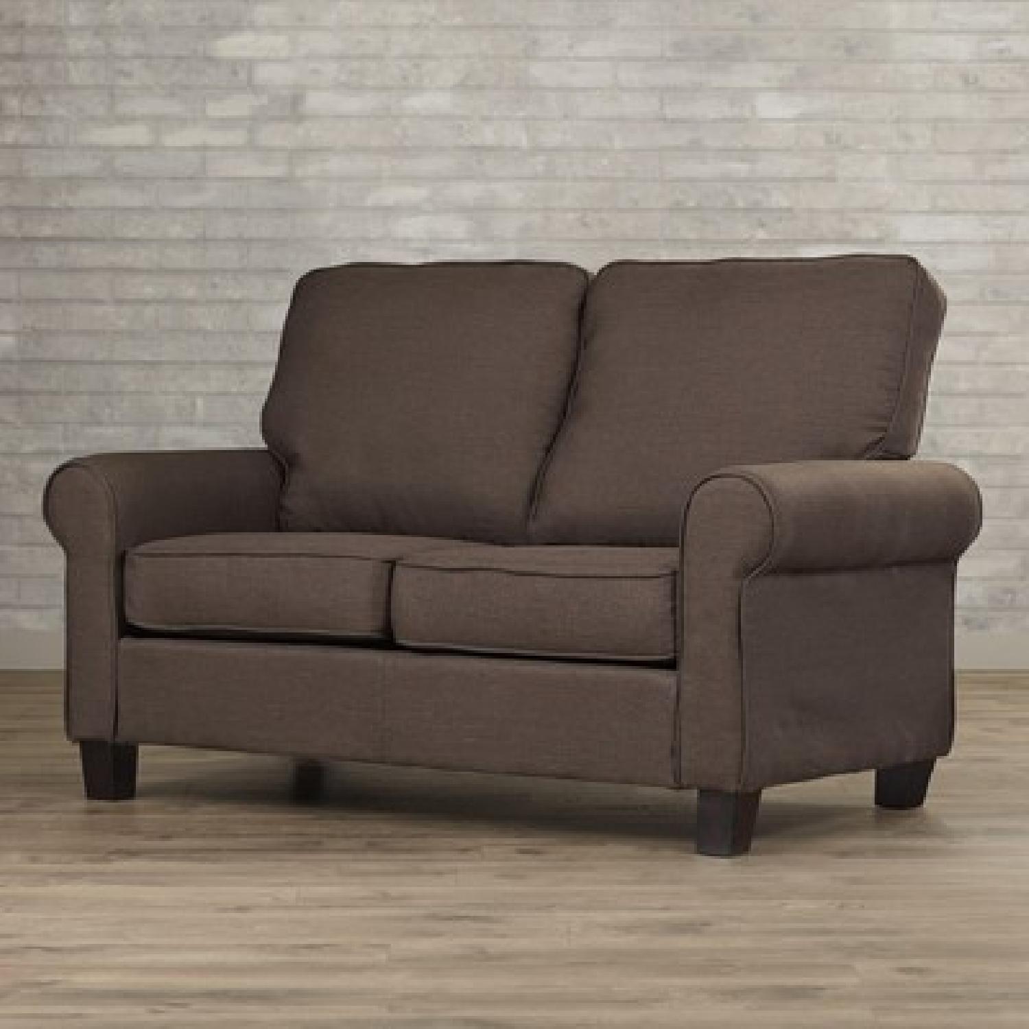 Chocolate Buxton 2-Seat Loveseat - image-2