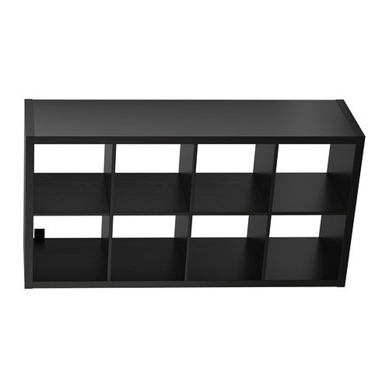 Ikea Black-Brown Kallax Shelving Unit w/ 2 Baskets - image-2