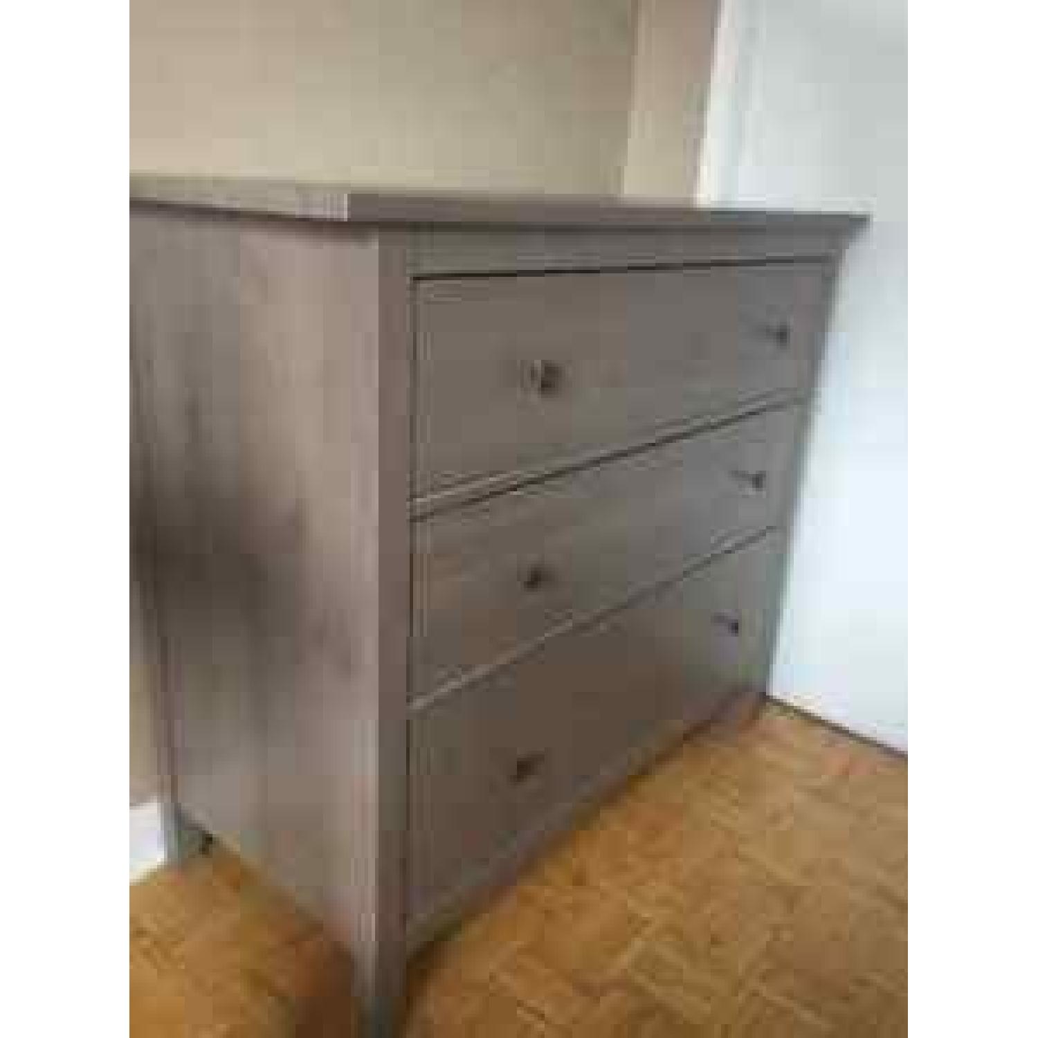 Ikea Hemnes Grey Brown 3 Drawer Chest - image-2