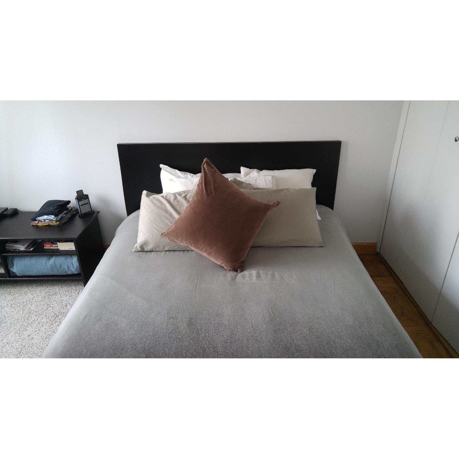 Ikea-Malm High Bed Frame w/ 4 Storage Boxes in Black - image-1