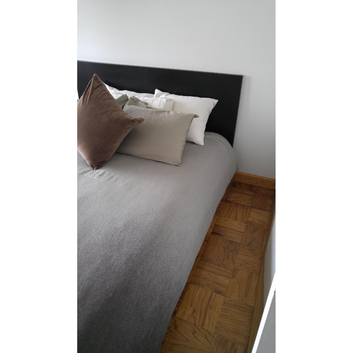 Ikea-Malm High Bed Frame w/ 4 Storage Boxes in Black - image-2