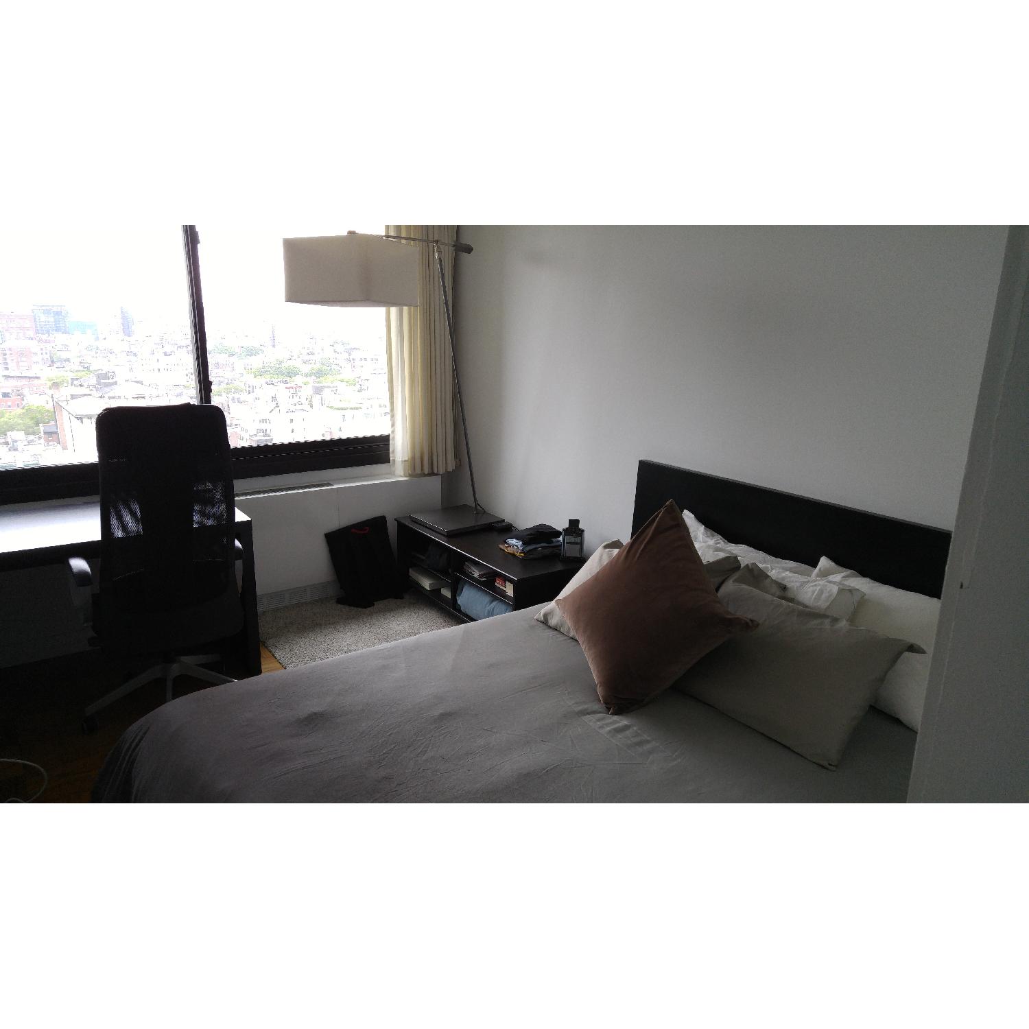 Ikea-Malm High Bed Frame w/ 4 Storage Boxes in Black - image-5