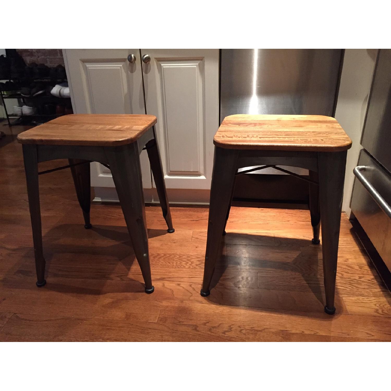 Brayden Metal & Wood Stool - image-2