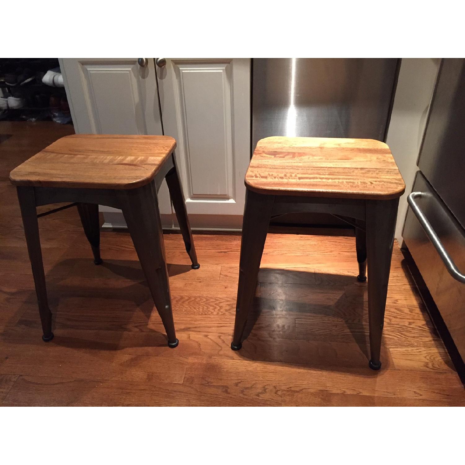 Brayden Metal & Wood Stool - image-3