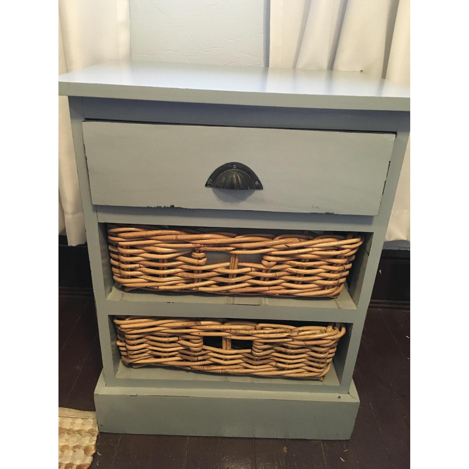 Robin's Egg Blue Bedside Table - image-1