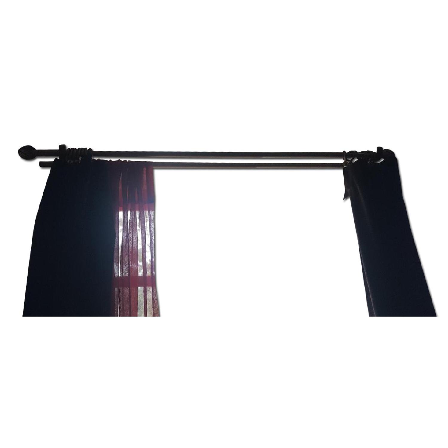 Antique Drapery Rod Co. Bronze Double Curtain Rod AptDeco