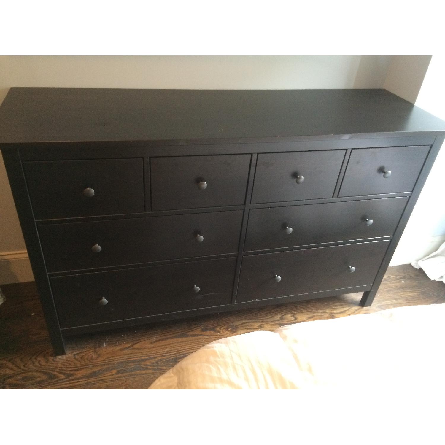 Ikea Hemnes Black 8-Drawer Dresser - image-1