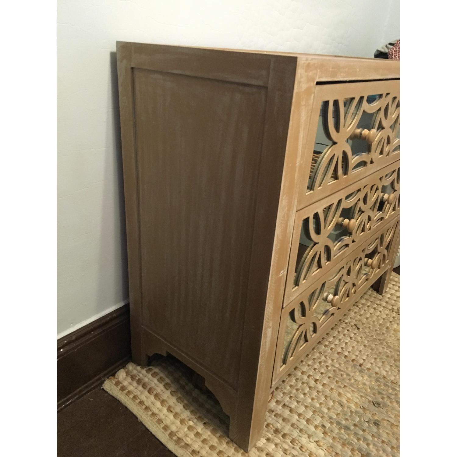 Kirkland's Libby Silver Mirrored 3Drawer Chest AptDeco