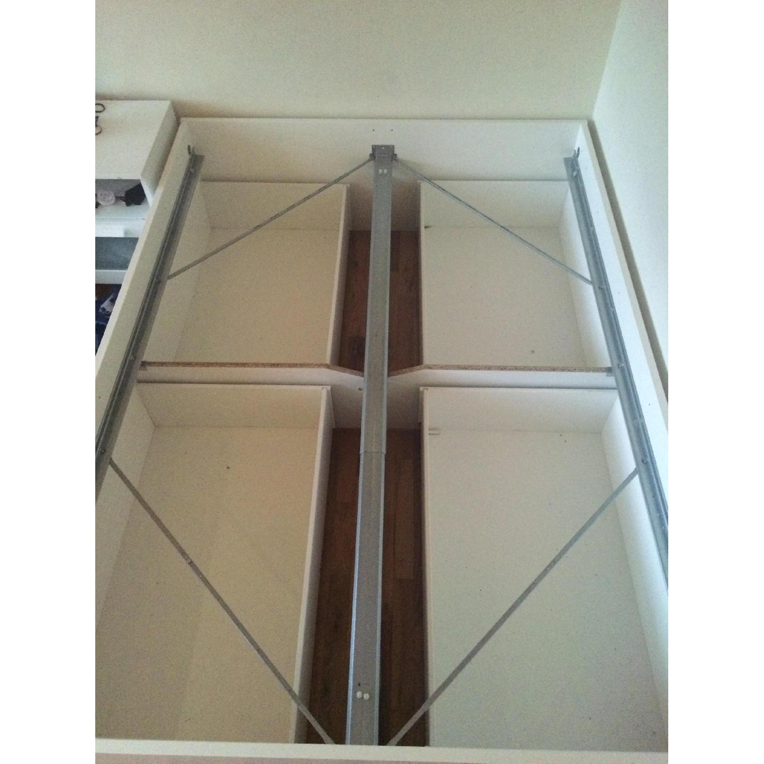Ikea Full White Bed Frame W/ Lonset Slatted Bed Base - image-4
