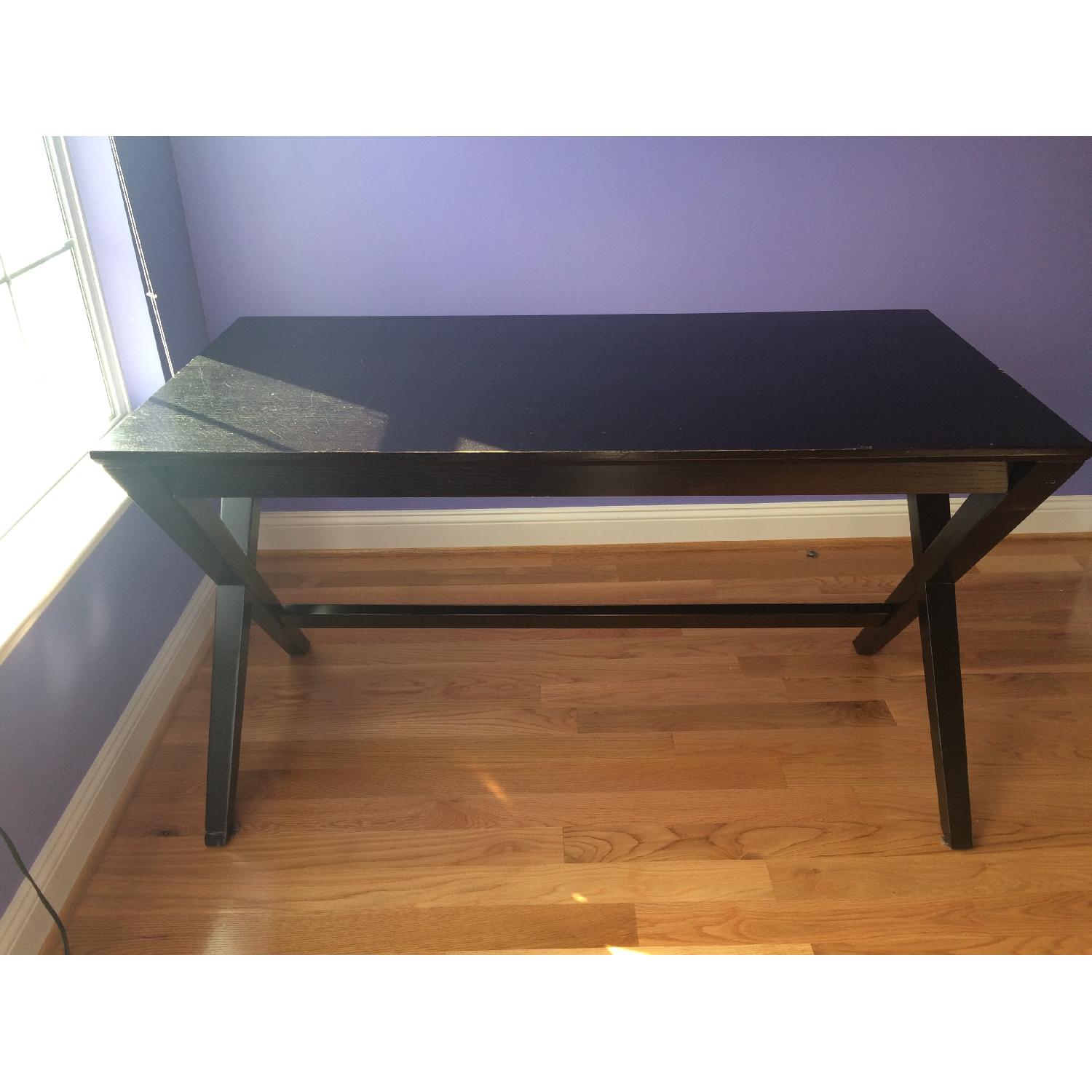 Crate & Barrel Spotlight Ebony Desk AptDeco