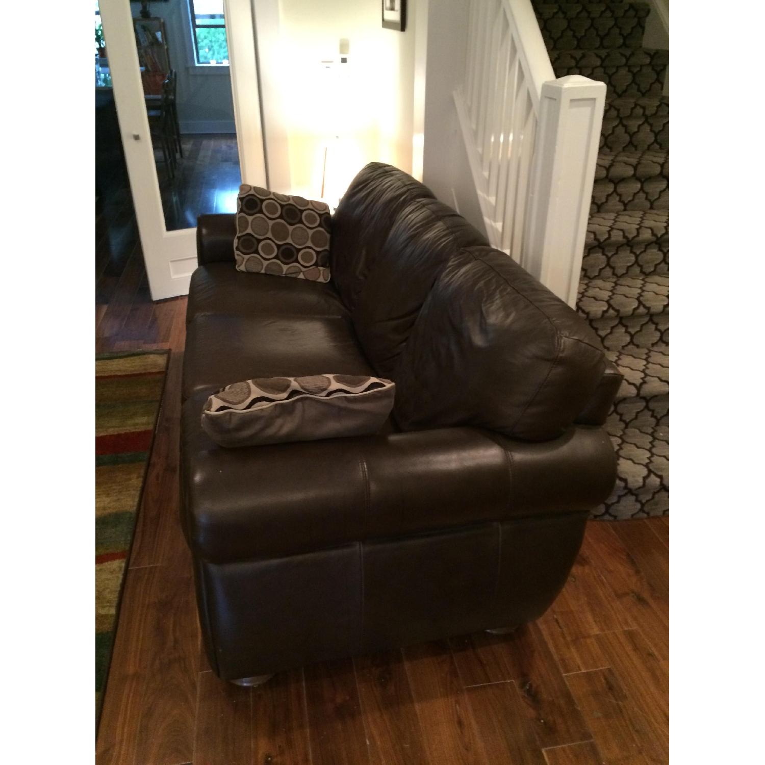 Chateau D'ax Marsala Leather Sofa & Recliner - image-2