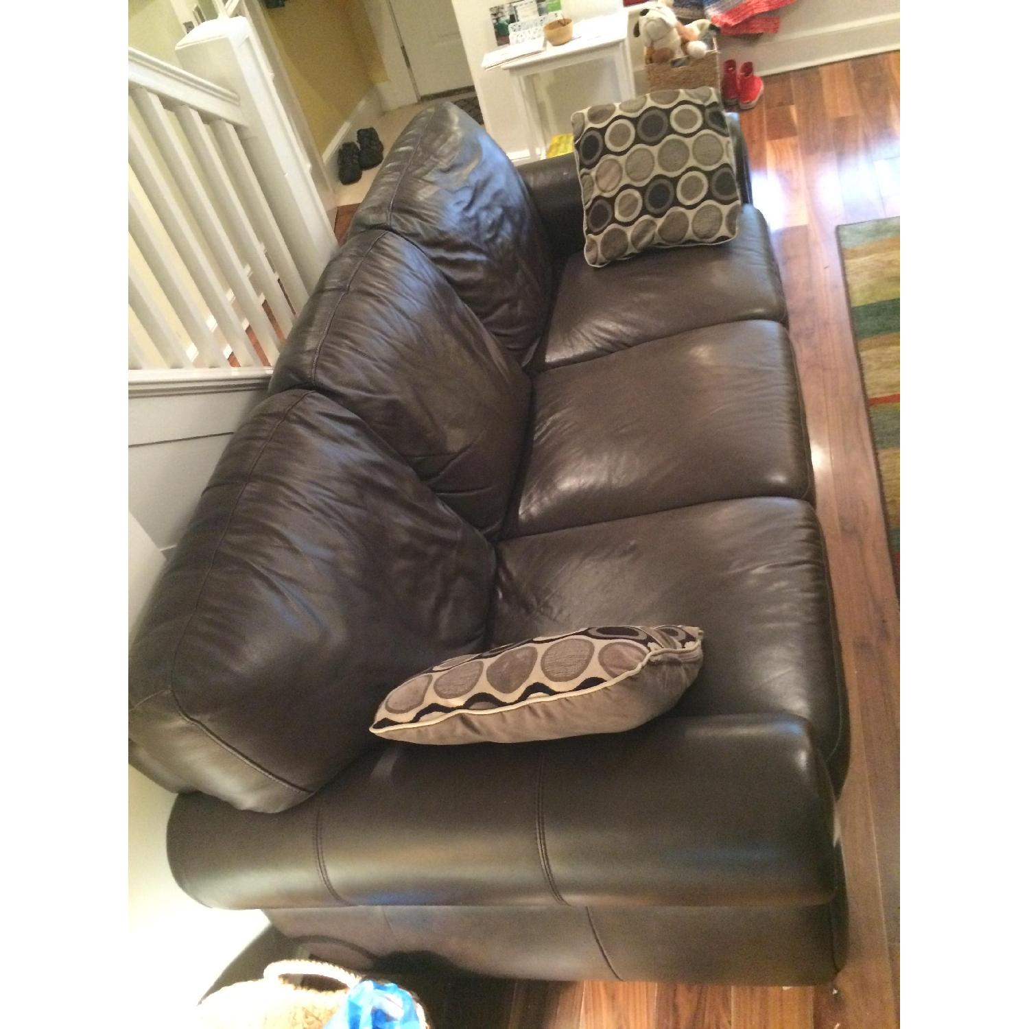 Chateau D'ax Marsala Leather Sofa & Recliner - image-3