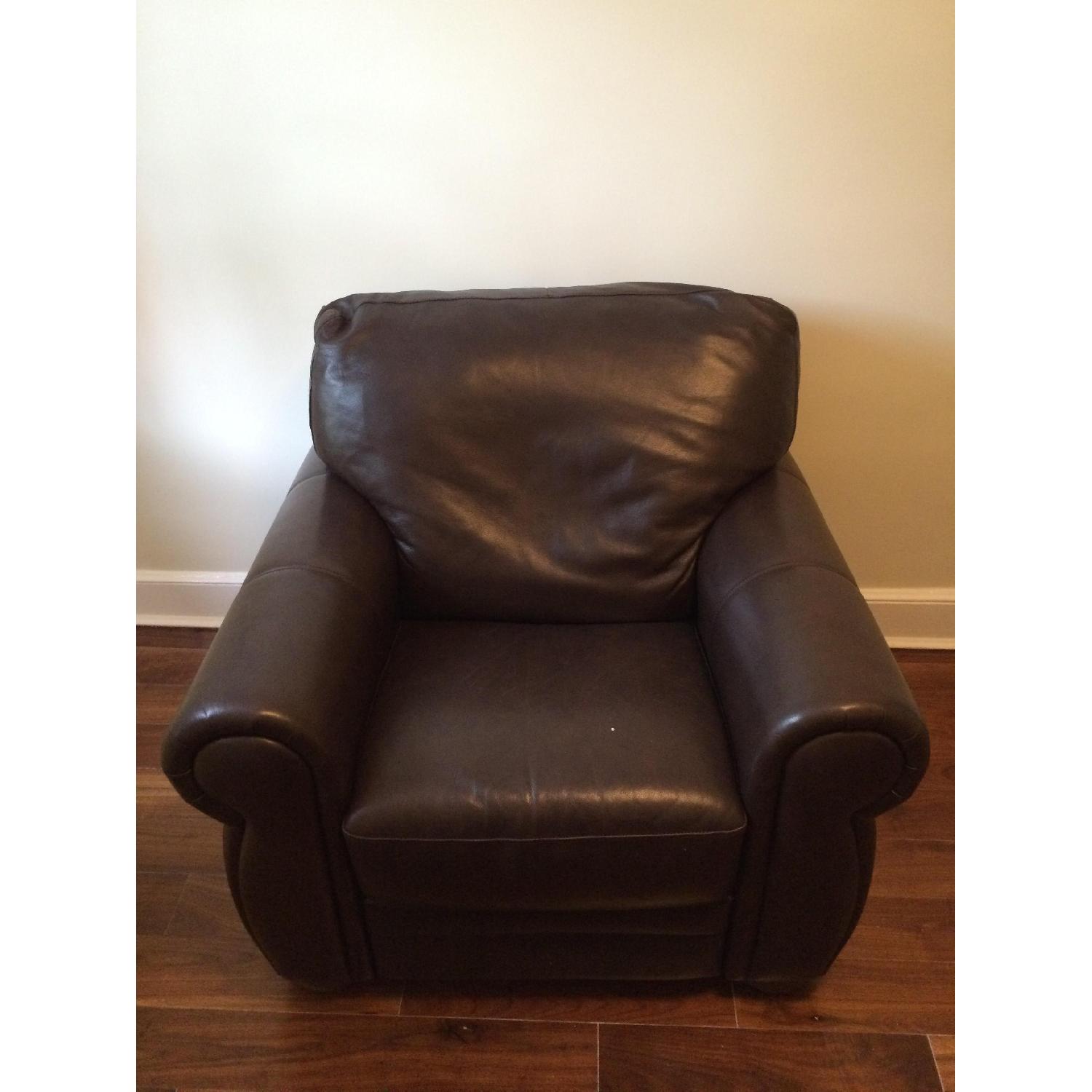 Chateau D'ax Marsala Leather Sofa & Recliner - image-4