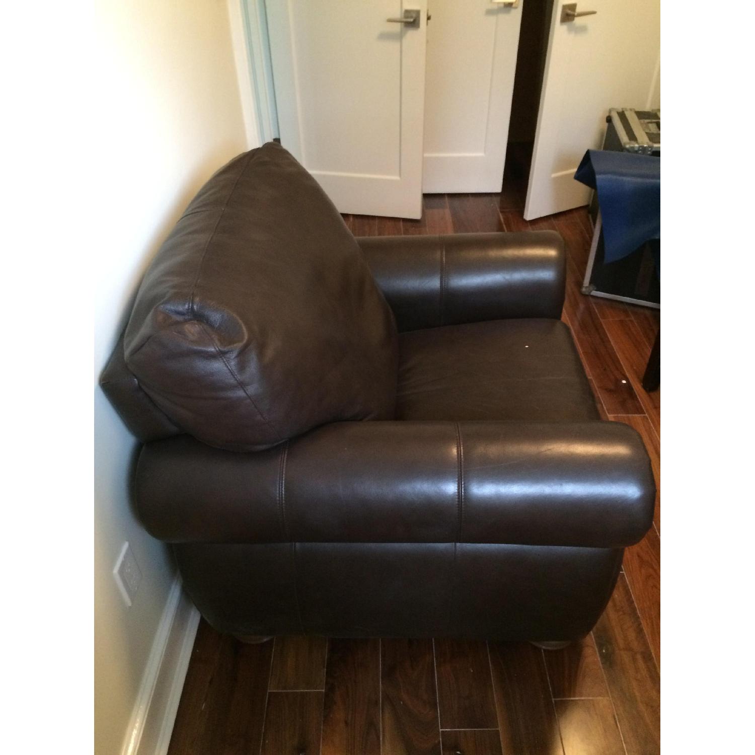 Chateau D'ax Marsala Leather Sofa & Recliner - image-6