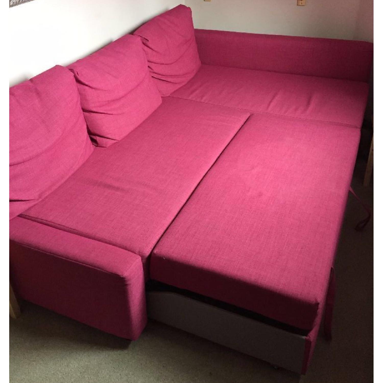 Ikea Friheten Pink Sleeper Sectional Sofa AptDeco