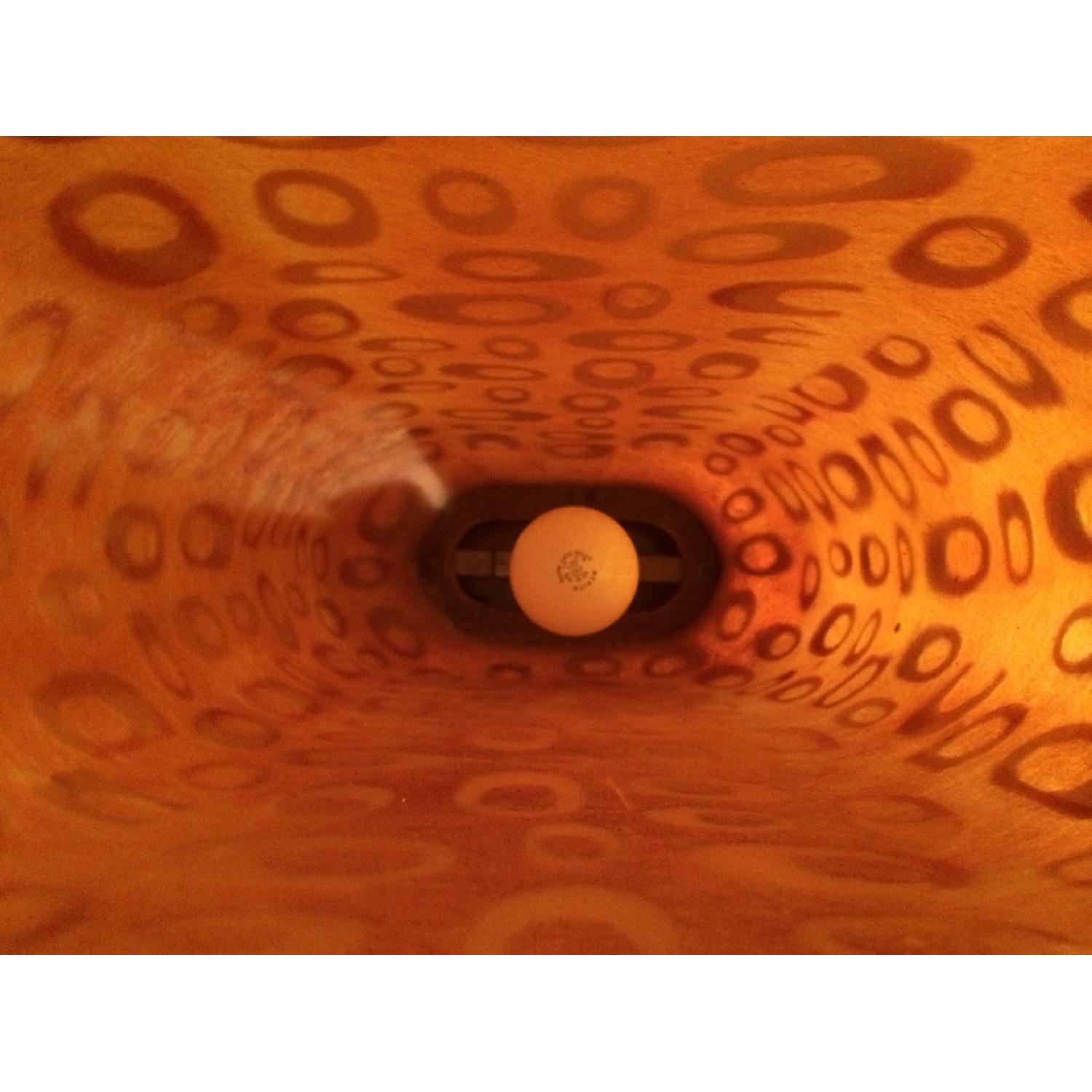 Mid-Century Fiberglass & Wood Inlay Floor Lamp - image-6