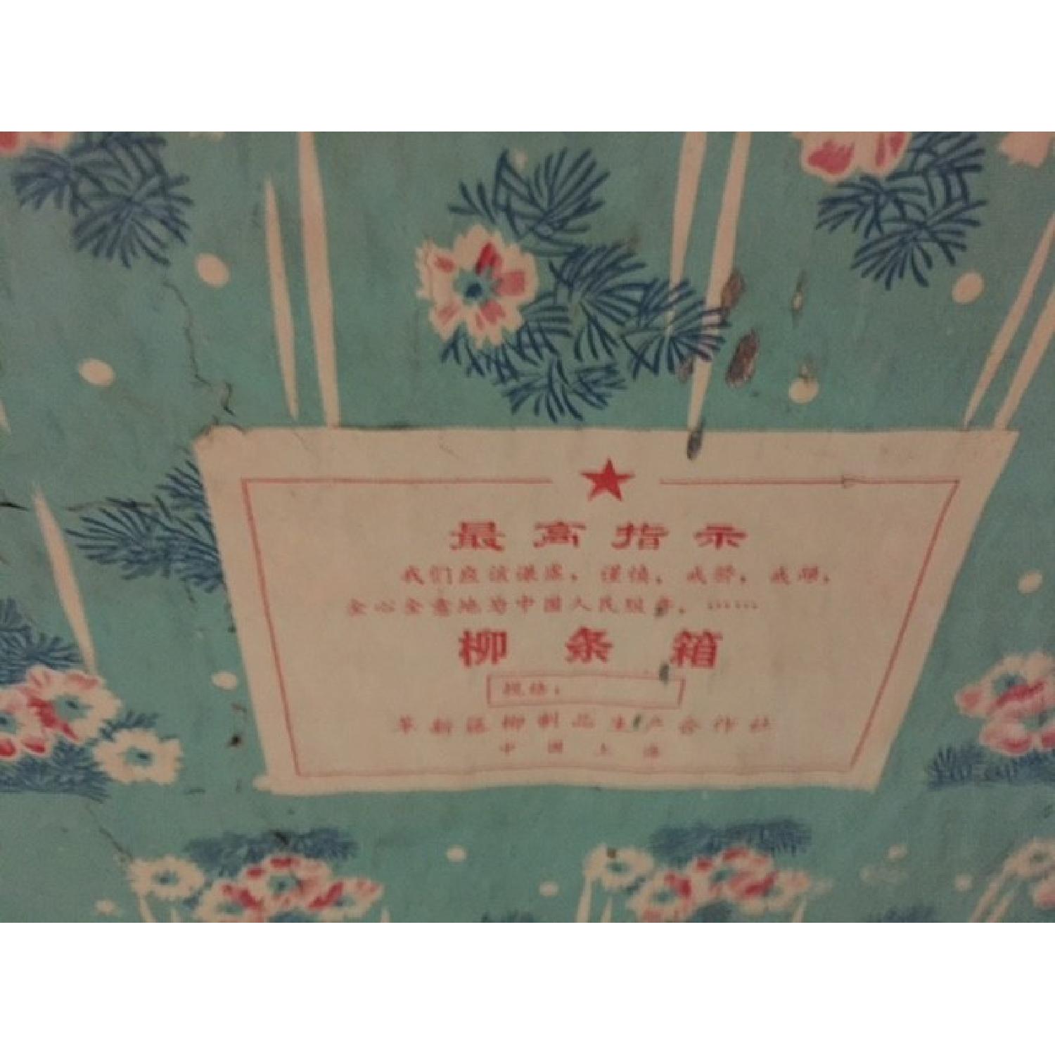 Antique Japanese Wicker Suitcase - image-3