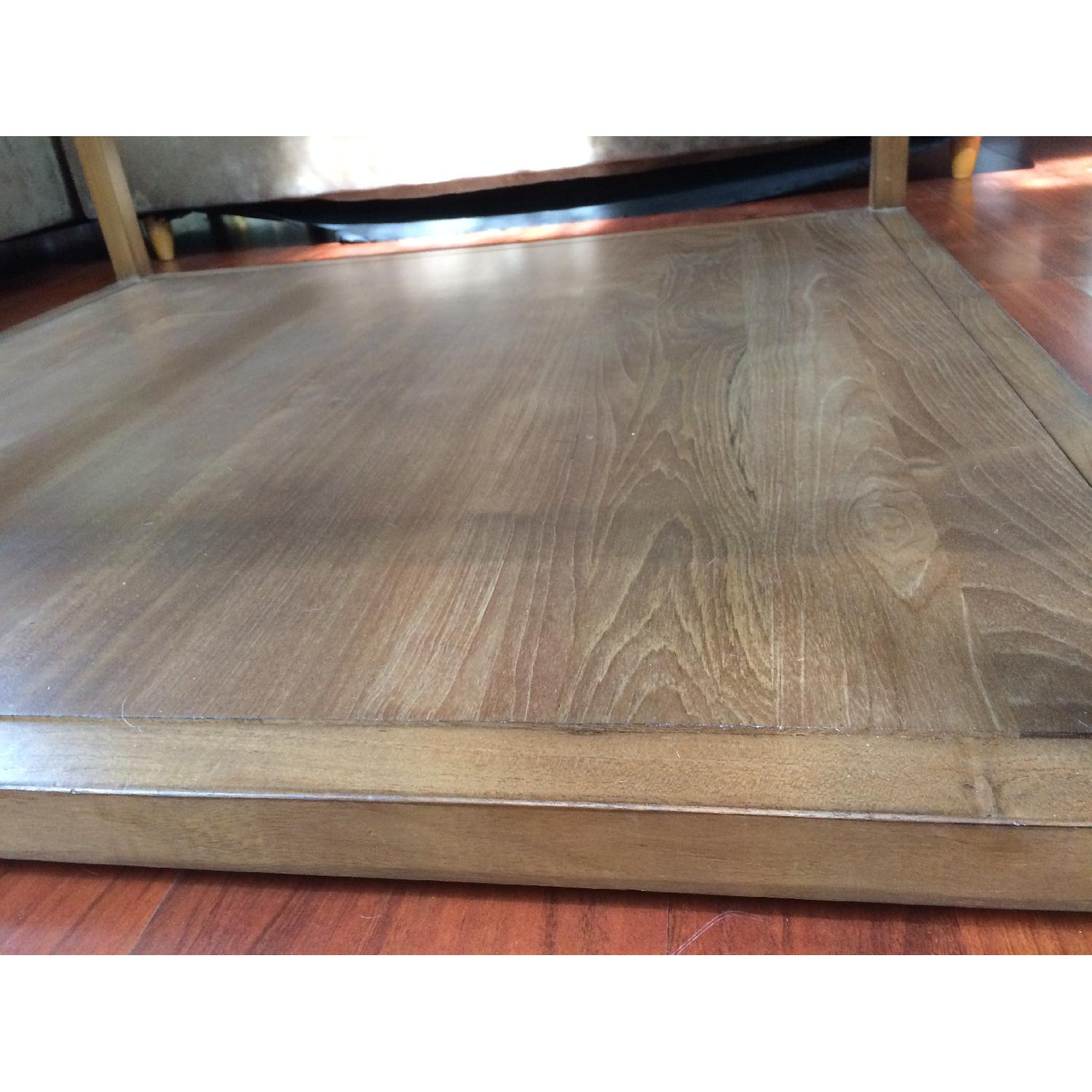 Crate & Barrel Teak & Glass Structure Square Coffee Table - image-5