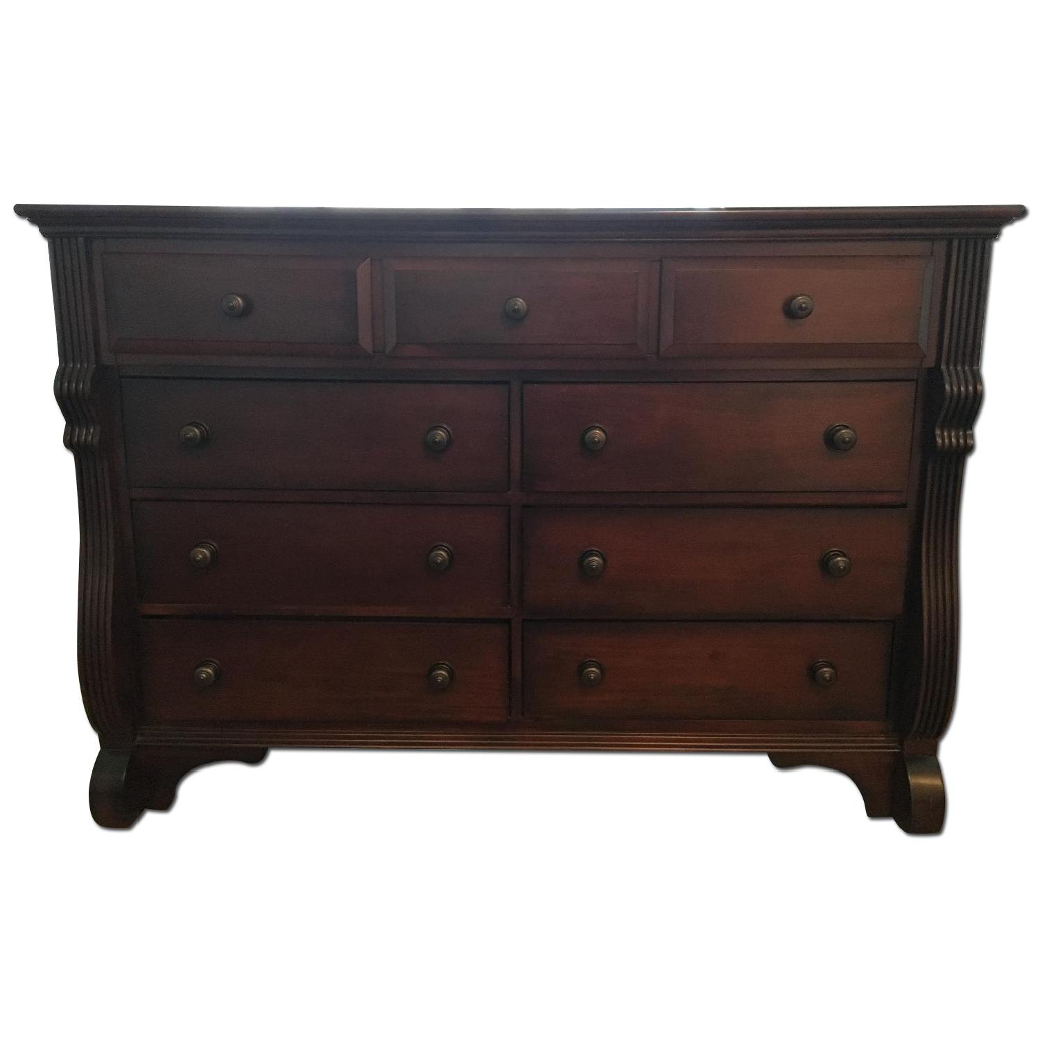 Bob's Dark Wood 9-Drawer Dresser - AptDeco