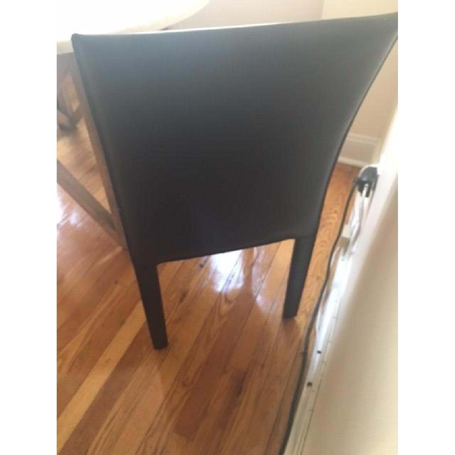 Crate & Barrel Folio Viola TopGrain Leather Dining Chair AptDeco