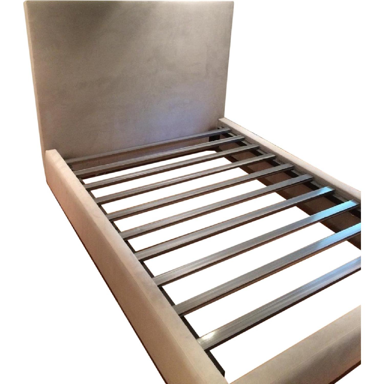 Room & Board Wyatt Full Size Bed w/ High Headboard in Grey AptDeco