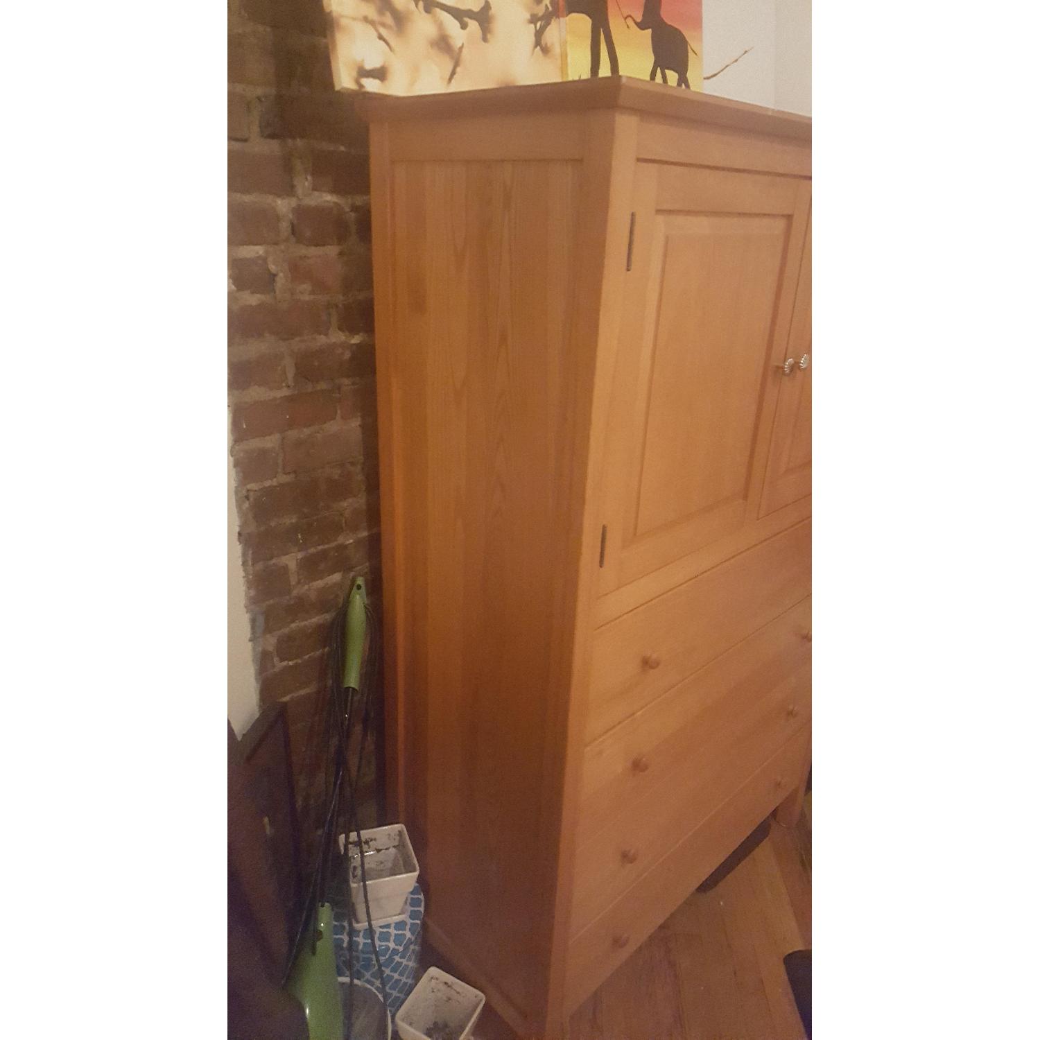 Vermont Tubbs Wood Armoire AptDeco