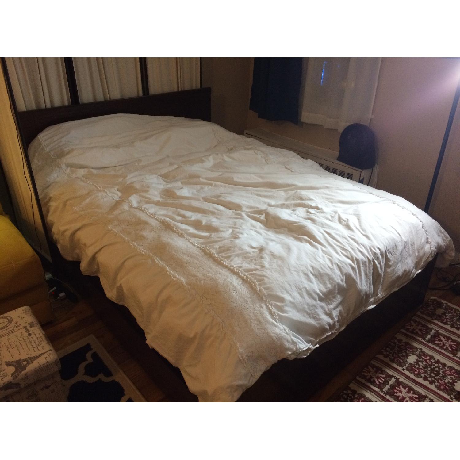 Ikea Brusali Full Size Bed Frame w/ Slats & 4 Storage Drawers AptDeco