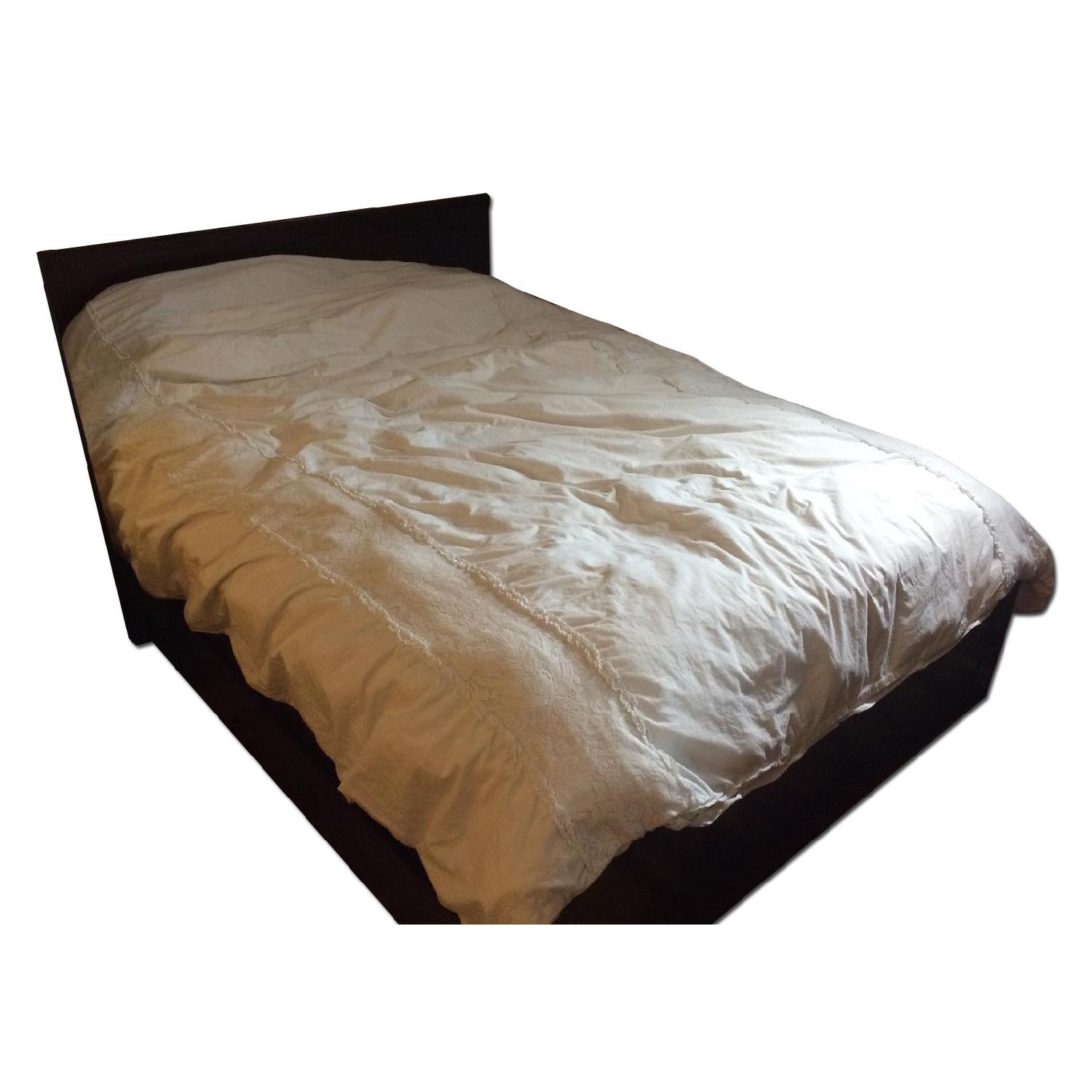 Ikea Brusali Full Size Bed Frame w/ Slats & 4 Storage Drawers AptDeco