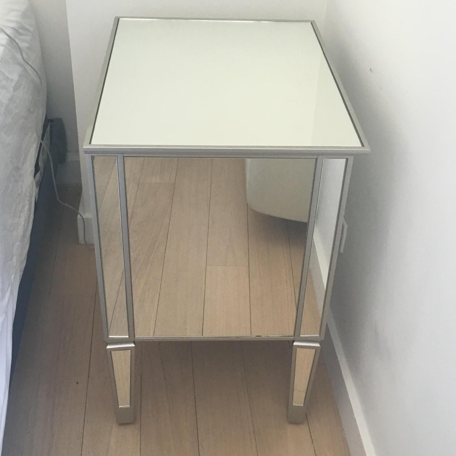 Pottery Barn Park Mirrored 2-Drawer Bedside Table - image-2