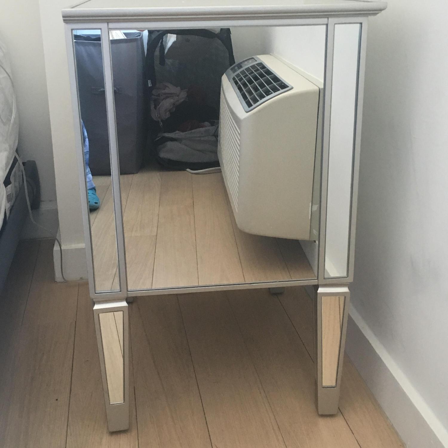 Pottery Barn Park Mirrored 2-Drawer Bedside Table - image-3