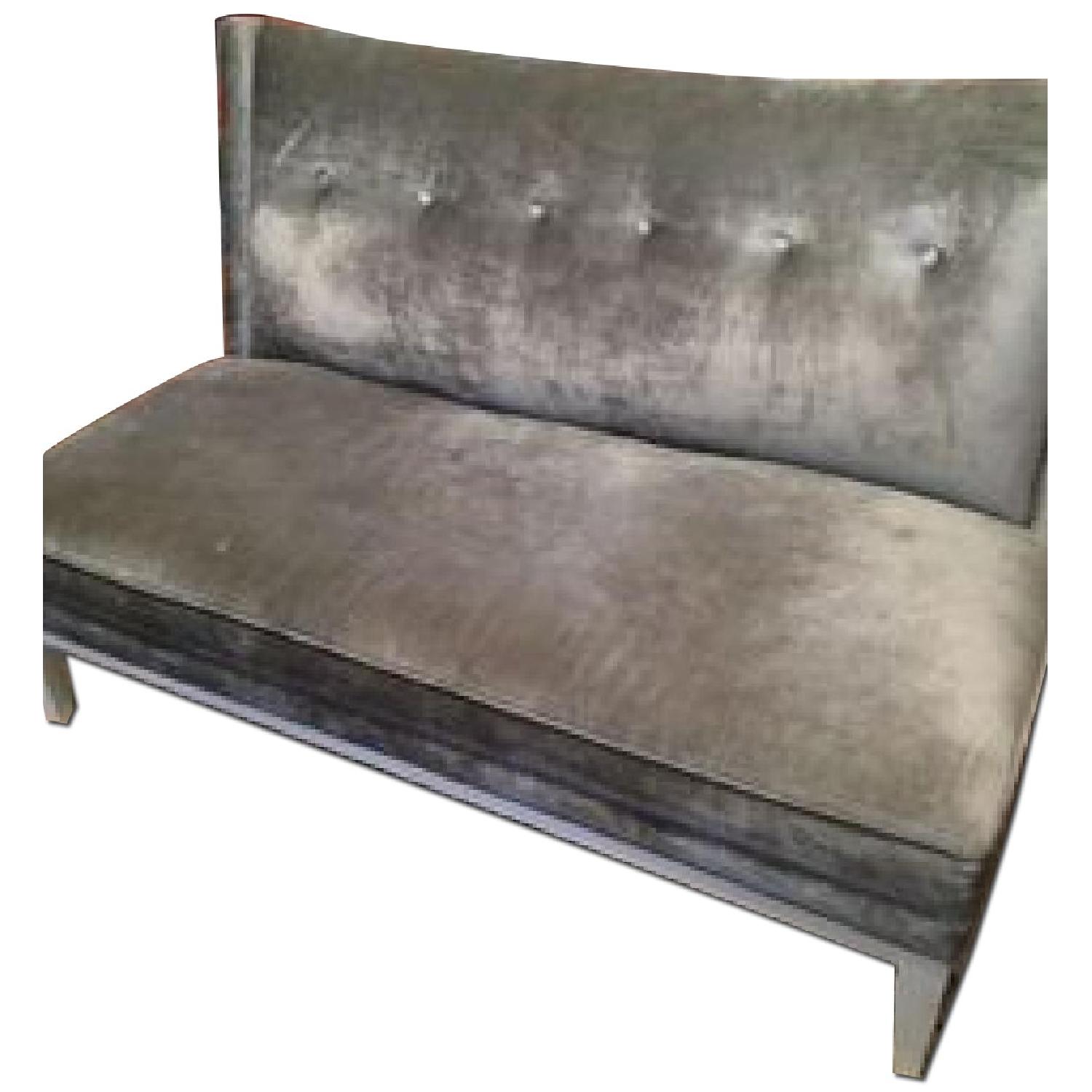 Jonathan Adler Morrow Settee in Brussels Charcoal AptDeco