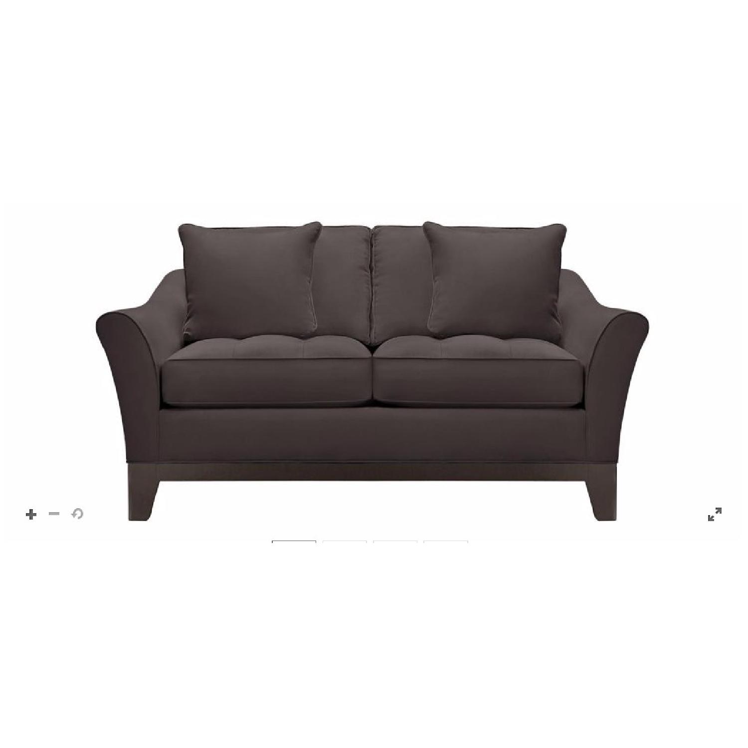 Raymour & Flanigan Rory Microfiber Loveseat - image-1