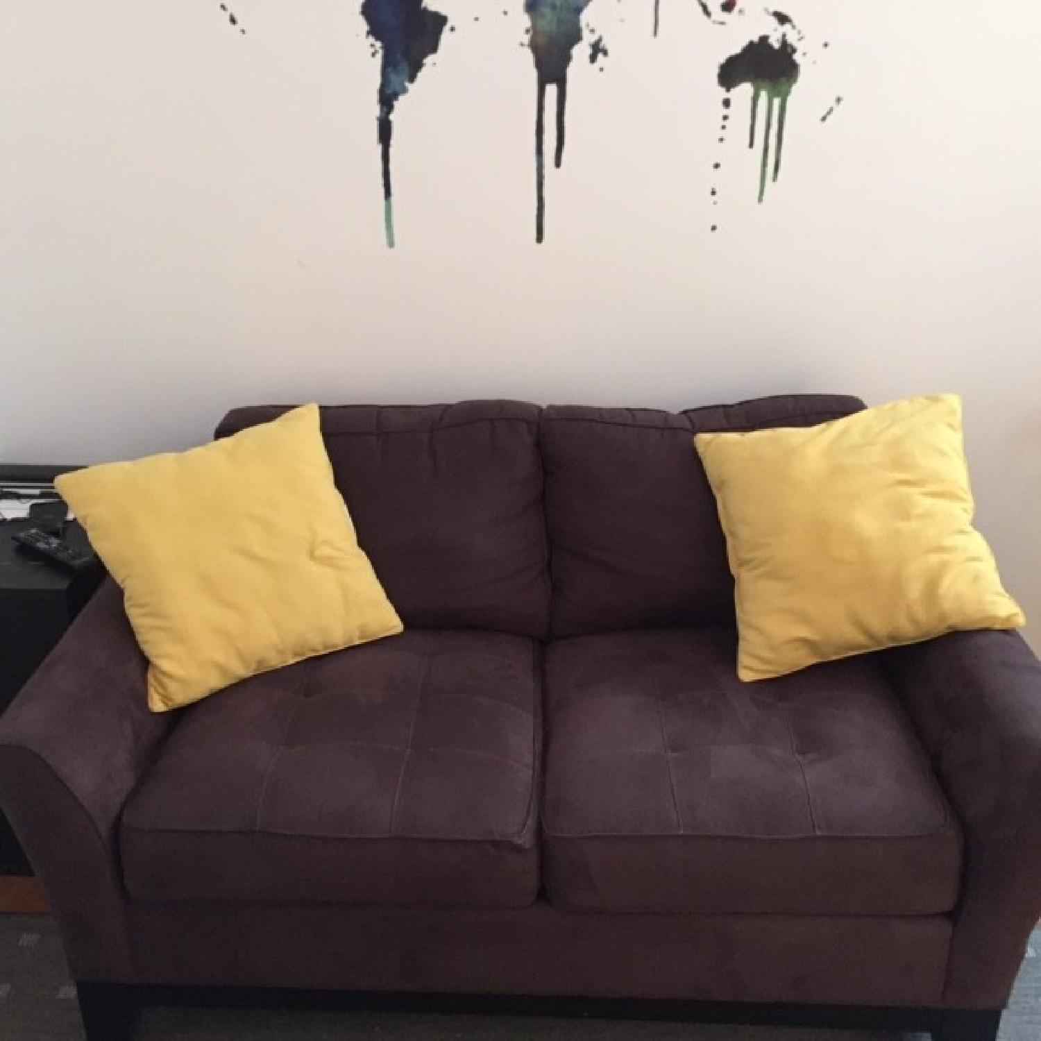 Raymour & Flanigan Rory Microfiber Loveseat - image-4