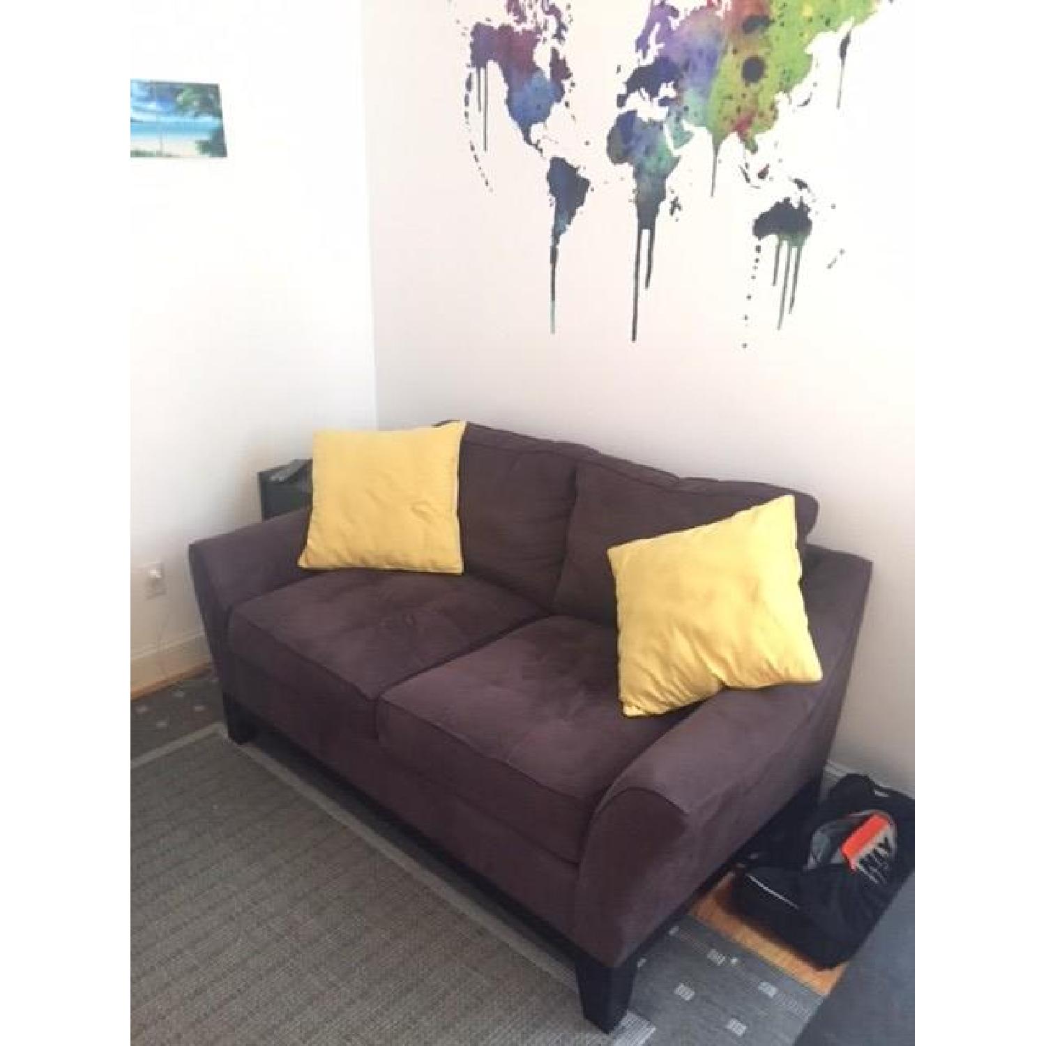 Raymour & Flanigan Rory Microfiber Loveseat - image-5