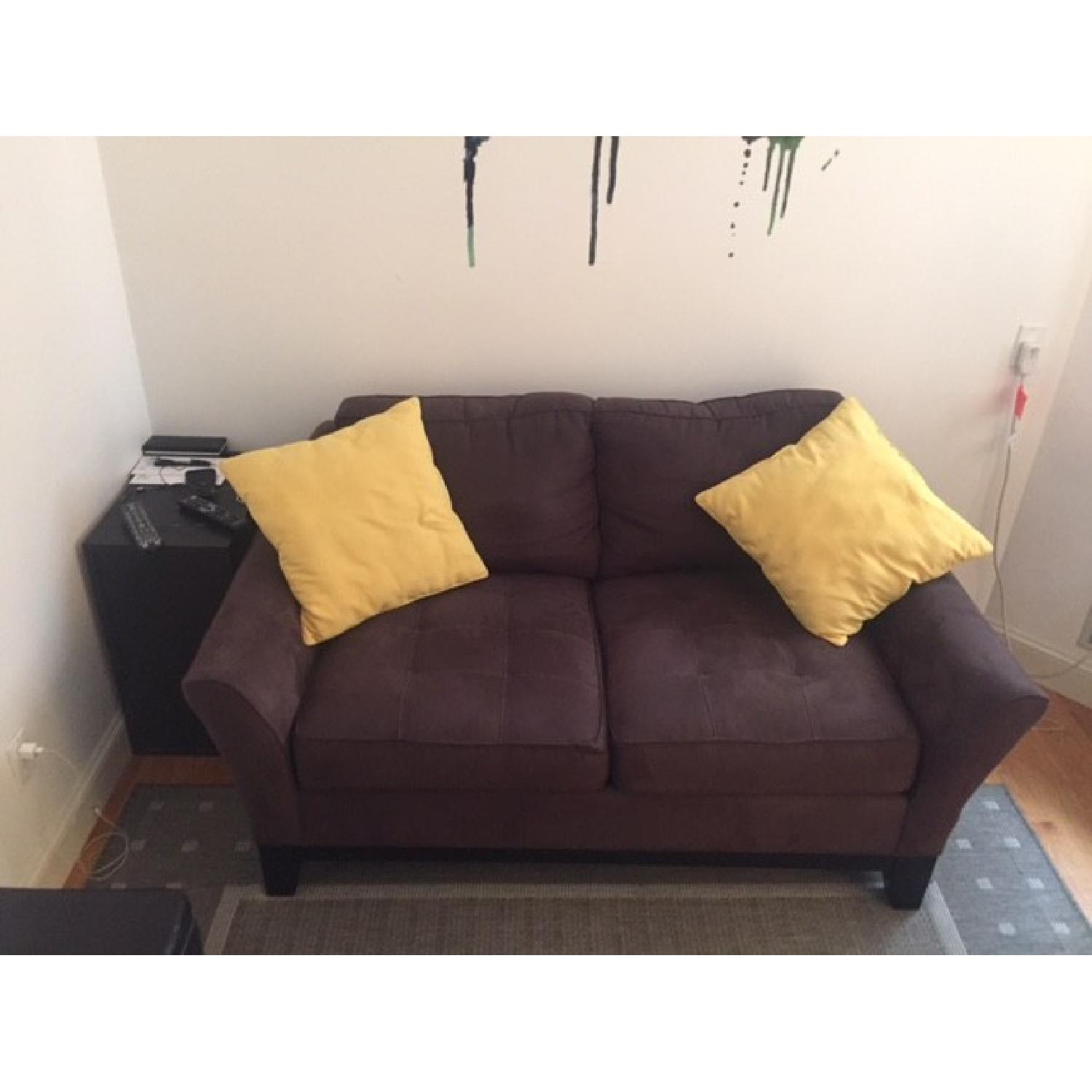 Raymour & Flanigan Rory Microfiber Loveseat - image-6