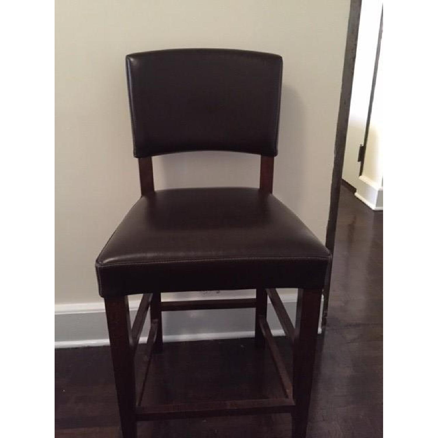 Italian Leather Bar Stools - image-1