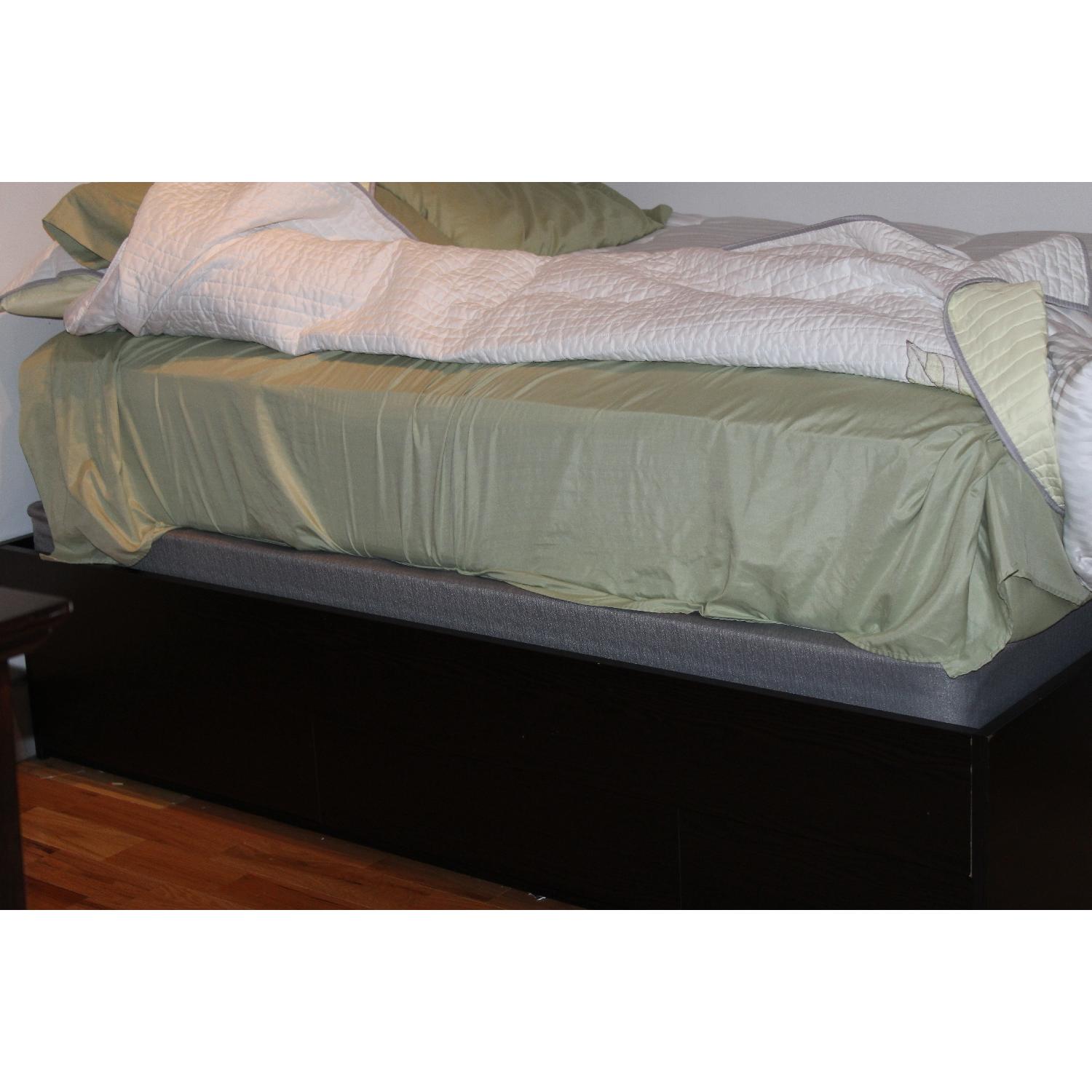 Ikea Malm High Bed w/ 4 Storage Drawers - image-1