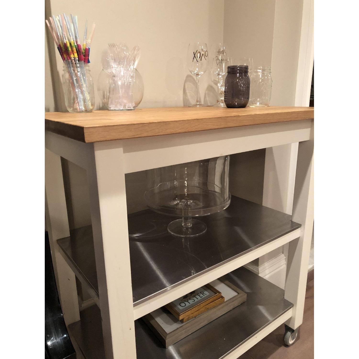 Ikea Stenstorp Butcher Block Kitchen Trolley - image-3
