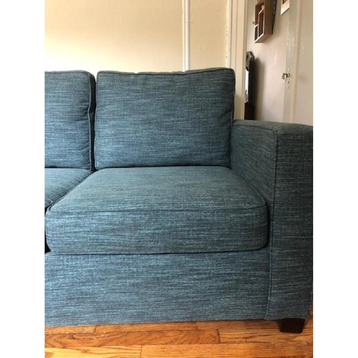 West Elm Henry Basic Twin Sleeper Sofa in Heathered Tweed - image-3