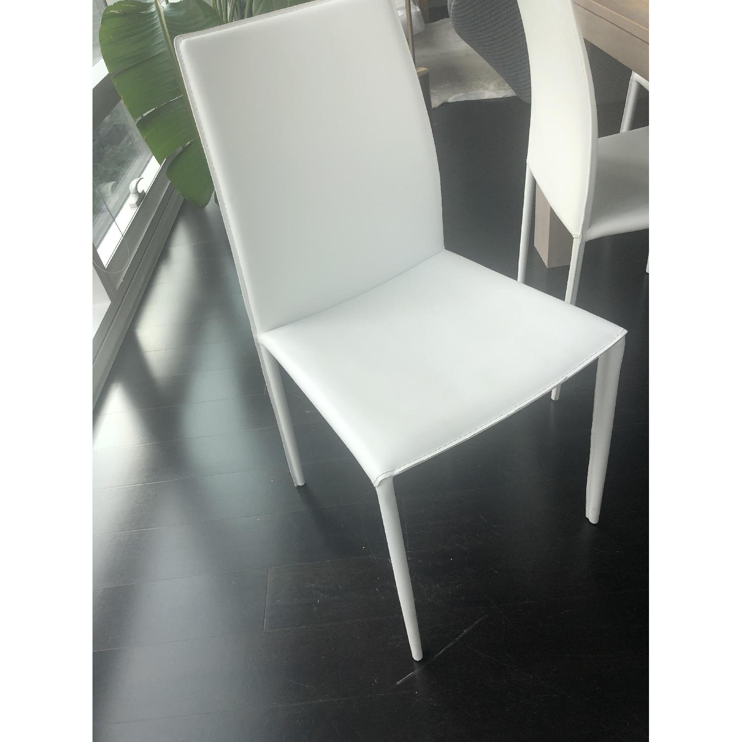 Modloft Varick Dining Chairs in Eggshell Reclaimed Leather - image-4
