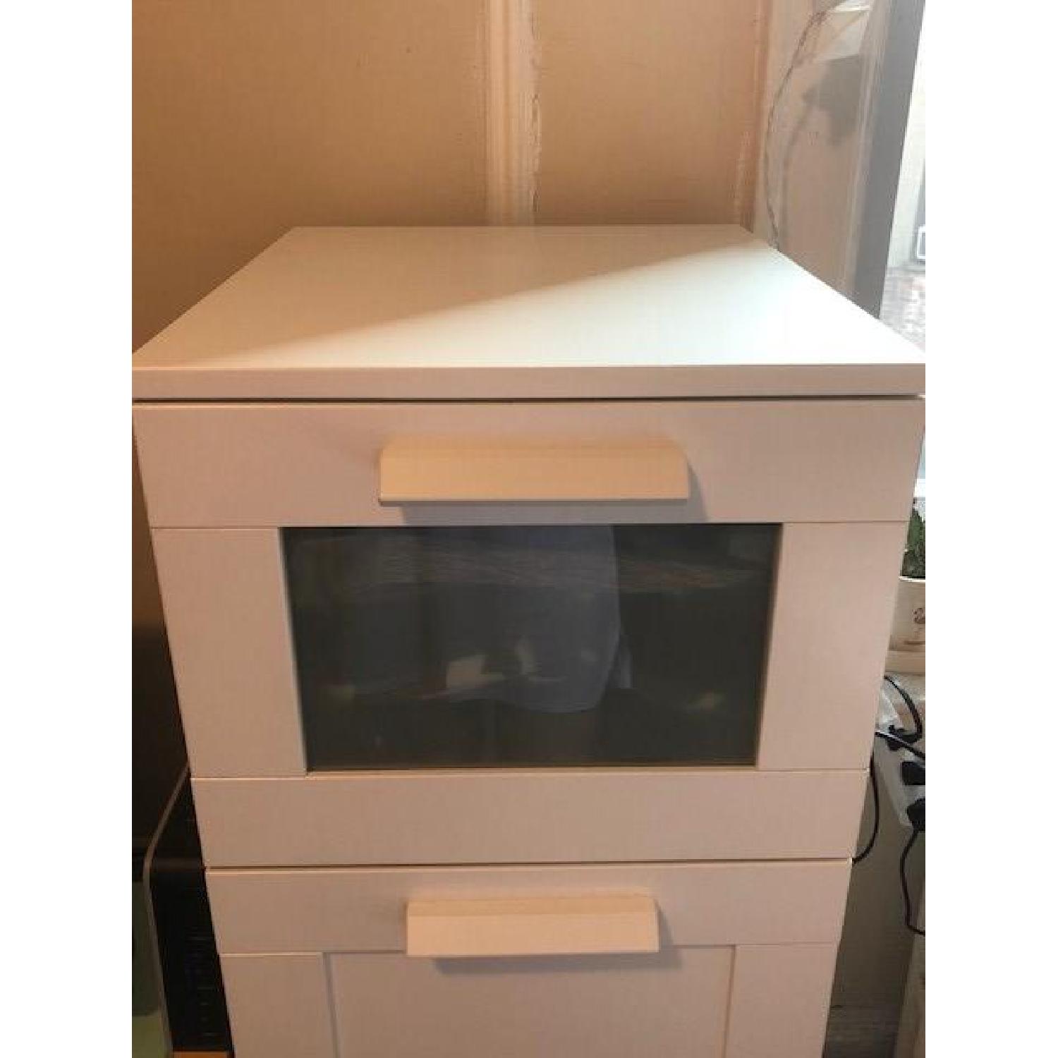 Ikea Brimnes 4-Drawer Chest in White Frosted Glass - image-3