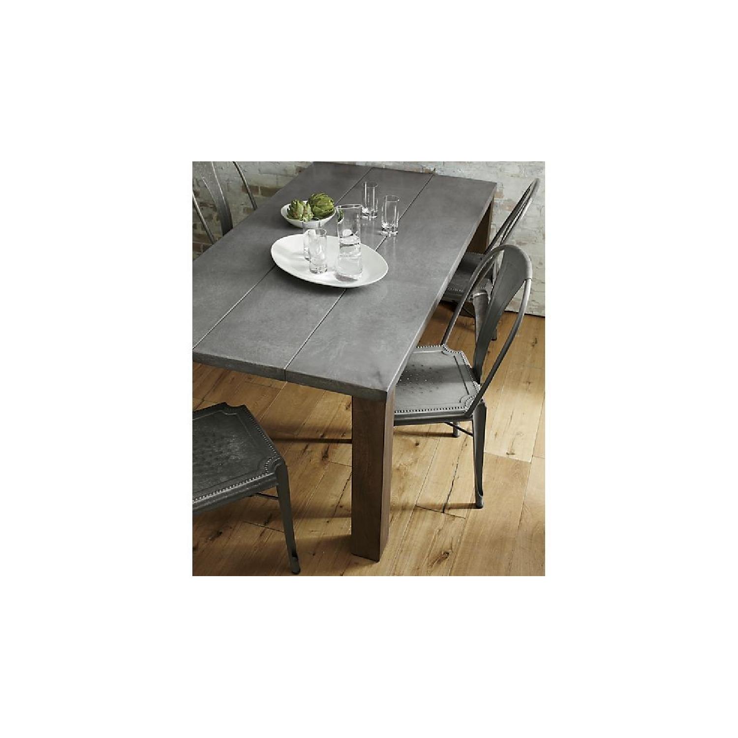 Crate & Barrel Galvin Metal Top Dining Table - image-3
