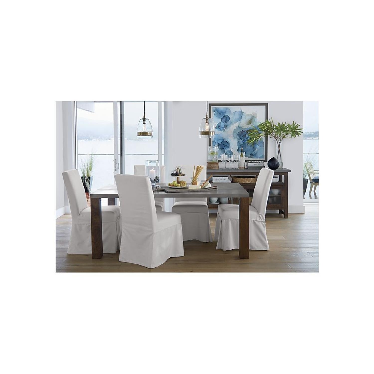 Crate & Barrel Galvin Metal Top Dining Table - image-4