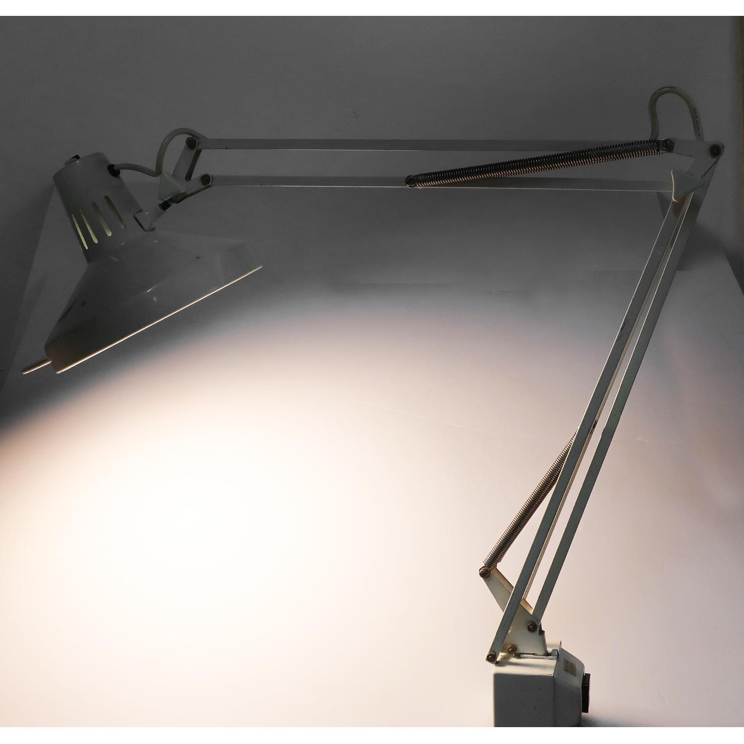Vintage White Mid-Century Modern Drafting Lamp - image-3
