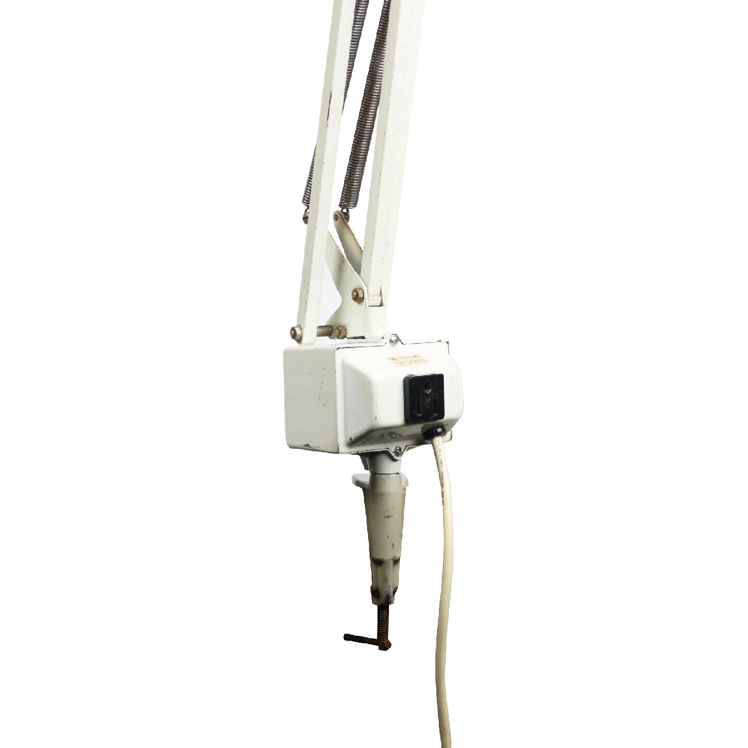Vintage White Mid-Century Modern Drafting Lamp - image-5