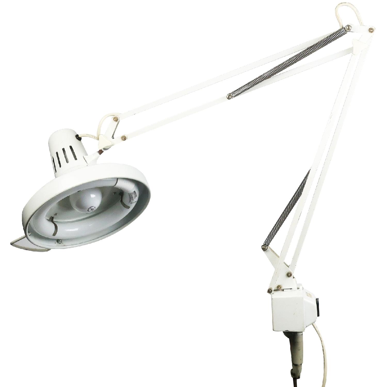 Vintage White Mid-Century Modern Drafting Lamp - image-6