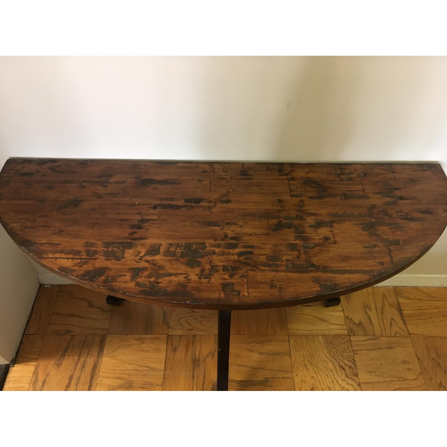 Reclaimed Wood & Wrought Iron Table/TV Stand - image-2